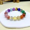 Pulsera de Cristal Natural Multigema, Joyería de Moda de Cristal Colorido, Regalo de Joyería Estilo Pareja, Venta al por Mayor de Pulseras de Cristal