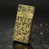 Queroseno|Patrón floral tallado estilo delgado elegante lujo ligero estilo antiguo encendedor de rueda de pedernal regalo de alta calidad encendedor de queroseno de gama alta