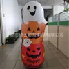 Boneco Tumbler Fantasma Branco Inflável Personalizado de Halloween, Boneco Tumbler Abóbora Inflável de PVC, Decorações Infláveis de Halloween