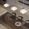 Lámpara de Araña de Restaurante Estilo Crema Francesa, Estilo Antiguo, Personalidad Creativa Nórdica, Moderna Simple Mesa de Comedor Bar Lámpara de Araña de Pétalos