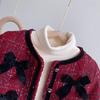 Trajes de Niña Estilo K Engrosados, Ropa de Invierno, Nuevo Conjunto de Dos Piezas de Falda y Chaqueta Estilo Pequeño Fragante para Bebé Niña Tendencia