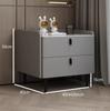 Gabinete de Almacenamiento Completo Simple de Madera Maciza Moderna Estante de Almacenamiento de Cuero Juego Completo Mesa de Noche de Pizarra de Lujo Ligero Apartamento Pequeño de Dormitorio