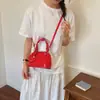 Bolso de Moda de Cuero Patentado con Lunares para Mujer, Bolso Cruzado Versátil Nuevo, Bolso de Mano a la Moda, Bolso tipo Concha