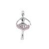 Accesorios de aleación para joyería DIY niña de ballet botella de vino tinto corona carruaje collar con colgante hecho a mano pulsera charm