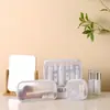 Bolsa de Malha Transparente Nova Transfronteiriça Bolsa de Armazenamento de Cosméticos de Viagem Grande Capacidade à Prova de Poeira Conjunto de Três Peças Multifuncional