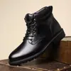 Cruzado Tallas Grandes 50 Hombres Dr. Botas de Trabajo Estilo Británico Martens Botas de Cuero Retro de Caña Alta Antideslizantes Resistentes al Desgaste Botas de Tobillo para Exteriores