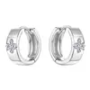 Pendientes de Trébol de Cuatro Hojas de Nuevo Estilo Transfronterizos con Moissanita, Aros de Flor de Gama Alta, Joyería para Orejas de Plata de Ley S925 al por Mayor