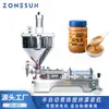 Máquina de Enchimento e Mistura Pneumática Horizontal Zonesun Molho de Pimenta Tomate Mel Creme Máquina de Enchimento de Pasta de Cabeça Única