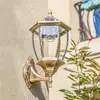 Luz de Parede Solar Exterior à Prova d'Água Luz de Jardim LED Estilo Europeu Villa Casa Rural Montada na Parede Luz de Terraço