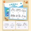 Livros de desenho com ranhura 5/8 treinamento com caneta de controle para bebê jardim de infância aprendendo a desenhar iluminação prática caderno de cópia stick