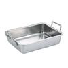 Plato coreano de acero inoxidable 304 para aperitivos con orejas doradas, plato de pollo frito, papas fritas, platos fríos creativos, plato de postre, plato cuadrado pequeño