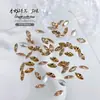 Champagne Transparente Marquise Zircón Super Brillante Joyería para Uñas Transparente Fondo Puntiagudo Forma de Gota de Agua con Alas de Mariposa Diamante para Uñas Joyería al por Mayor