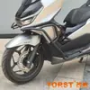 Adecuado para Honda Ns150Gx Barra de Escape de Parachoques Protector de Acero al Carbono Base de Cola de Aleación de Aluminio Parabrisas Delantero Cojín de Asiento Modificado