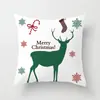 Almohada de moda navideña estilo europeo y americano, decoración de árbol de Navidad de alce de dibujos animados, juego de cojines para la parte baja de la espalda, personalizable