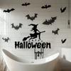 M20041 Nuevo Pegatina de Pared de Bruja Murciélago de Halloween Pintada a Mano Decoración de Halloween Sala de Estar Dormitorio Fondo Autoadhesivo