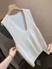 Hongmi Roupa/Lã Outono e Inverno Camada Solta Emagrecedor Gola V Tricô Colete