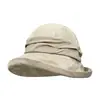 Sombrero de Sol de Color Sólido Simple Estilo Japonés para Mujer, Temporada de Primavera y Verano, Sombrero de Pescador Versátil Casual con Borde Enrollado, Protección UV Cubre Rostro
