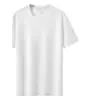 Camiseta Masculina de Nylon de Manga Curta Secagem Rápida Verão Respirável Meia Manga Sem Costura Resistente a Amassados Gola Redonda Solta Esportiva Meia Manga