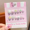 Uñas Portátiles para Niños, Pegatinas de Uñas Dulces y Lindas para Niñas Pequeñas, Decoración Estéreo, Regalo de Arte de Uñas de Princesa para Niñas