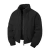 Chaqueta de piloto estilo americano con cuello alto para hombre, nueva chaqueta de motocicleta gruesa y cálida para otoño e invierno 2026, abrigo de algodón plumón