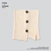 Bufanda de Lana Tejida Vintage Cálida con Botones de Corea del Sur Moda Femenina Versátil Cuello Dividido Manga Protección contra el Frío Chal