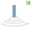 Amazon oferta caliente 60mm acero inoxidable tuerca de tornillo ventosa con M4M5M6M8M10 ventosa de plástico pvc transparente
