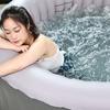 Piscina de Masaje Inflable con Calefacción Home SPA Piscina de Burbujas con Olas Temperatura Constante Baño de Surfing Baño de Spa