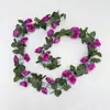 Guirlanda de Flores Artificiais de Rattan Simulado Rosa Transfronteiriça Videira de Casamento Decoração de Tubo de Água para Sala de Estar Flor Atacado