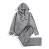 Nuevo Conjunto de Sudadera con Capucha y Pantalón Largo Casual Elegante para Hombre, Talla Europea, Exportación Transfronteriza, Otoño e Invierno, Tallas Grandes