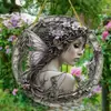 Letrero Colgante de Disco Plano Acrílico Creativo Transfronterizo con Imagen de Princesa Fantasía Cuento de Hadas Belleza, Decoración de Ventana Atrapasoles, Letrero de Porche