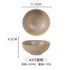 Tigela de arroz de cerâmica vintage estilo japonês tigela de macarrão prato criativo em forma de flor da moda prato plano cinza louça de grés simples antiga para café da manhã