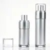 Frasco a vácuo 30ml/50ml, frasco a vácuo para dispensar loção de amostra de produto para skincare, frasco a vácuo portátil para essência de creme facial