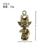 Enfeites de Personagens de Sanxingdui, Enfeites Metálicos Antigos e Velhos, Alças Criativas de Cobre Antigo, Anéis, Chaveiros
