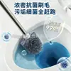 Cepillo para inodoro de mango largo sin rincones muertos, súper fácil de usar, cepillo para inodoro montado en la pared con base