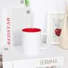 Taza redonda con asa, interior de color, 11 oz, taza para sublimación, cerámica para transferencia de calor, marca de imagen