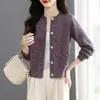 Nueva Colección Otoño/Invierno 2026: Elegante y versátil suéter de punto tipo cárdigan para mamás, top corto de otoño para mujeres