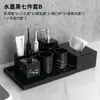 Juego de Lavabo para Baño Taza para Enjuague Bucal Familiar Taza para Cepillo de Dientes Patrón de Mármol para Pareja Suministros de Baño Simples de Lujo Ligero