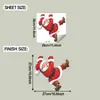 Fun-m656 Papai Noel Escalador Engraçado Adesivo Decorativo Autoadesivo de Personalidade para Banheiro