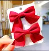 Dulce linda princesa nuevo pasador de lazo accesorios para el cabello femenino estilo coreano niños niña pequeña pinza para el pelo pinza de pico de pato