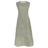 Vestido de Verão Miyake 2026 Leve Solto Plissado Sem Mangas para Mulheres, Comprimento Médio Simples Patchwork Irregular