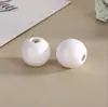 Protección del medio ambiente no se decolora 16 mm cuentas de madera de color color sólido flor de loto cuentas redondas con cuentas decoración del hogar accesorios de joyería diy