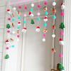 Nueva Cortina Decorativa de Puerta de Papá Noel Navideño Cortina Barrera Cortina de Dormitorio Disponible Cortina Decorativa de Árbol de Navidad Sin Perforaciones