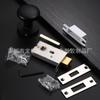 Liga de zinco invisível fechadura da porta do quarto fundo da parede keyless fechadura oculta da porta redonda de madeira silenciosa de um lado fechadura escura da porta