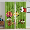 Cortinas de Grinch Navideño Decoración Festiva Cortinas Romanas Cortas Sin Taladro Cortinas Impresas Digitalmente