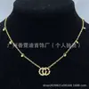 Nuevo Estilo Réplica Marca Casa Antigua Fácil de Decolorar Colgante de Letra Doble G Versión Alta Exquisito Collar Cubano Venta al por Mayor de Fábrica