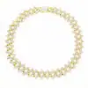 Bestseller transfronterizo europeo y americano: Cadena Cubana de eslabones cortos con púas en forma de diamante de 21 mm con cierre de resorte, estilo elegante y minimalista, llena de diamantes para hombres