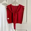 Elegante chal de punto, estilo coreano, nueva prenda exterior de primavera y otoño para mujer, chal de color liso, chal versátil de lana tejida, al por mayor