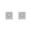 Bolsa Cuadrada Más Vendida en Amazon Pendientes de Botón de Moissanita de 1 Quilate Cubo de Azúcar Pendientes con Incrustaciones de Diamante de Plata de Ley S925 Joyería al por Mayor