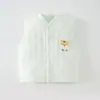 Chaleco para Bebé con Acolchado Acolchado, Engrosado para Primavera, Otoño e Invierno, Chaleco de Algodón para Bebé Recién Nacido Clase A, Chaleco Cardigan sin Mangas