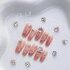 Joyas de diamantes para manicura, producto terminado con forma de bola de diamante, tamaño pequeño, polvo de cristal súper brillante, mariposa de amor, accesorios para uñas de perla al por mayor